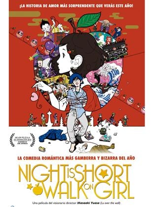Cartel de Night is short, walk on girl