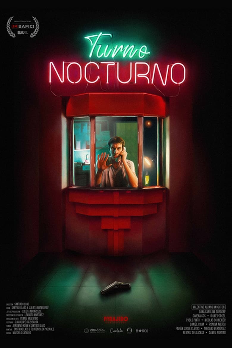 Cartel de turno-nocturno