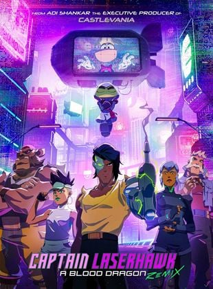 Cartel de Capitán Laserhawk: Un remix de Blood Dragon