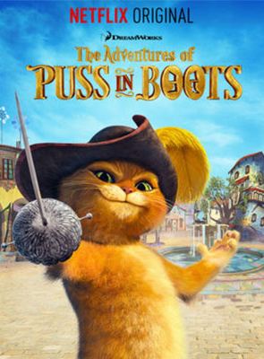 Cartel de Las aventuras del Gato con Botas